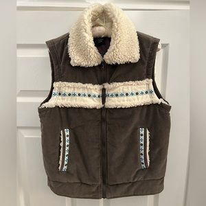 BB Dakota Faux Shearling–Trimmed Vest, size L